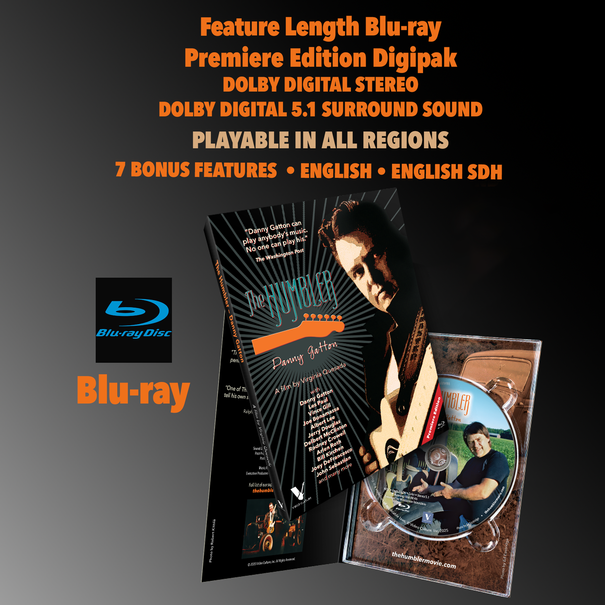 Premiere Edition Blu-ray of "The Humbler - Danny Gatton" movie